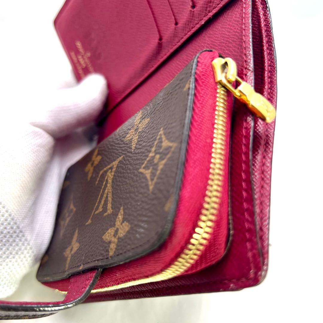 ルイヴィトン モノグラム ポルトフォイユジュリエット M69433 フューシャ