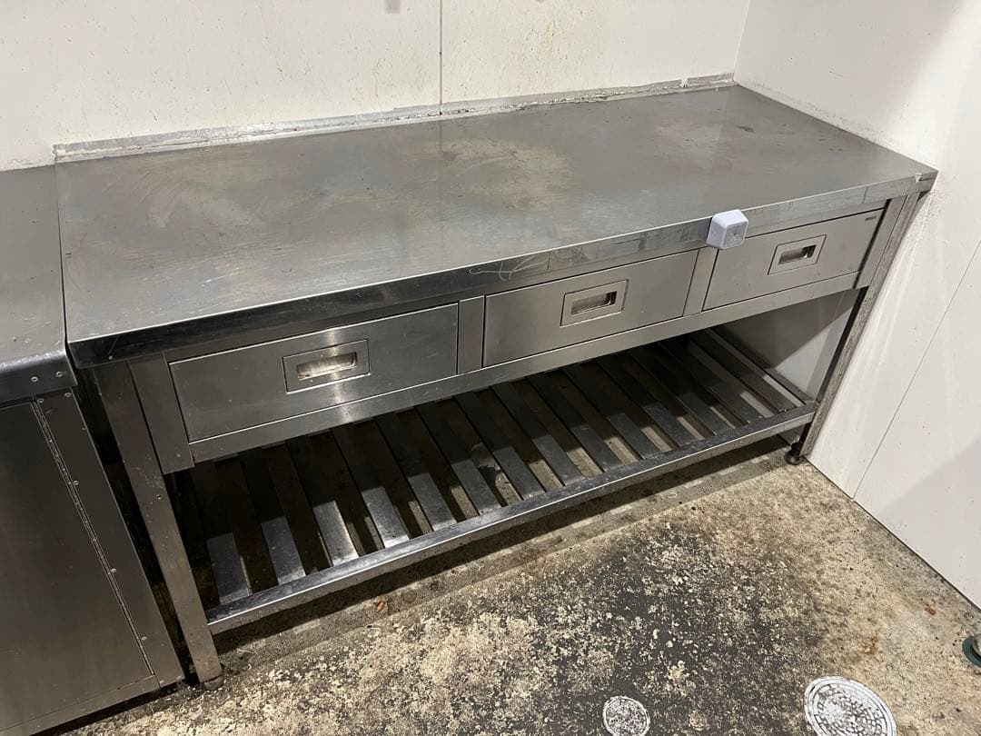 作業台 引き出し付き　ステンレス　1500x600x800