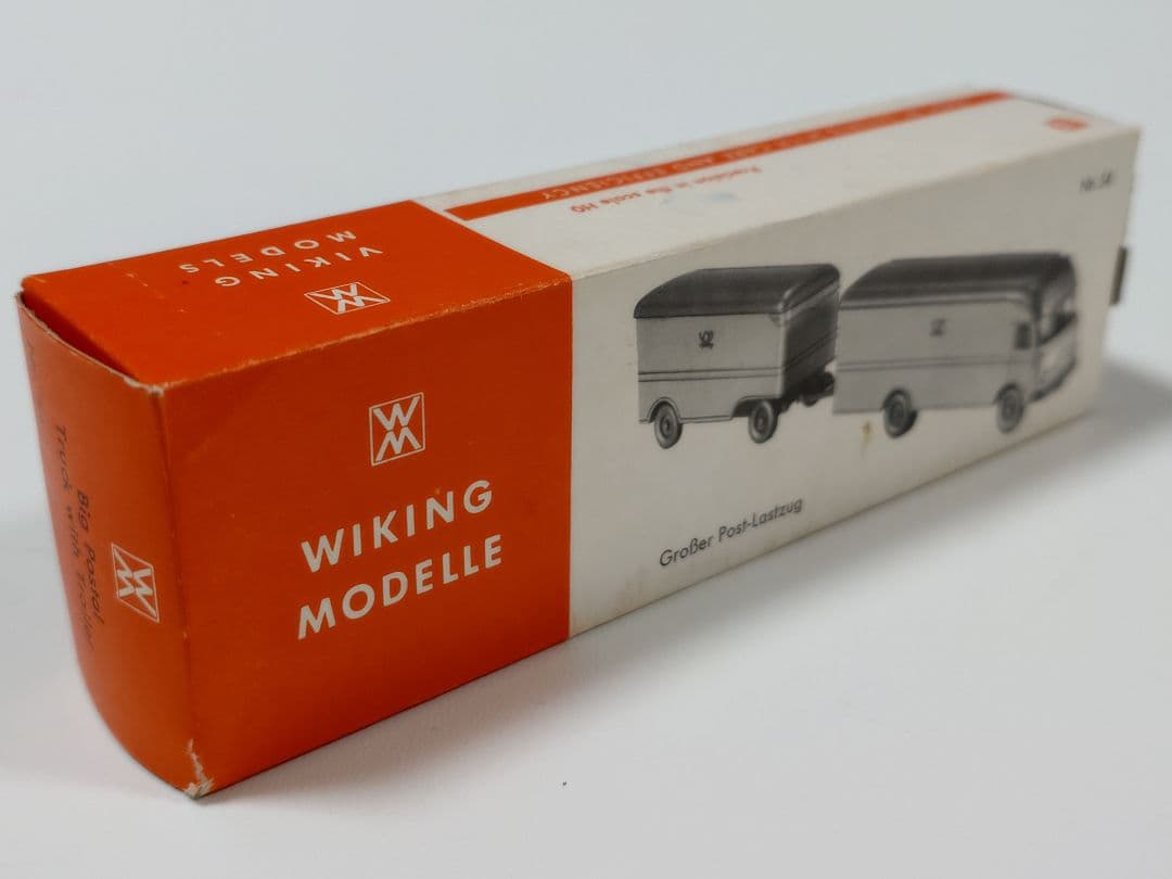 ミニカー WIKING 54 Big Postal Truck with Trailer