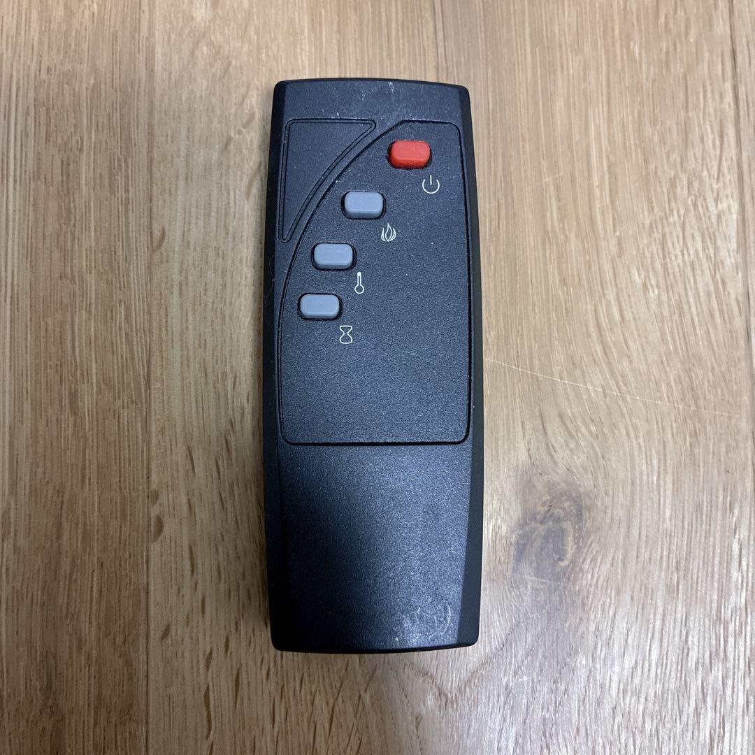 【極美品】QVCジャパン 暖炉型ヒーター ファンヒーター 暖房器具 リモコン付属