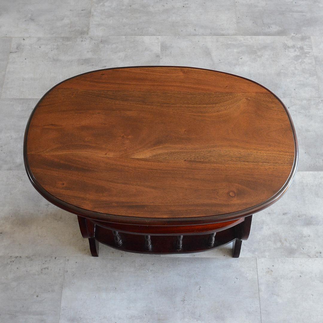 クラシック サイドテーブル オーバル マガジンラック ワインテーブル 雑誌収納