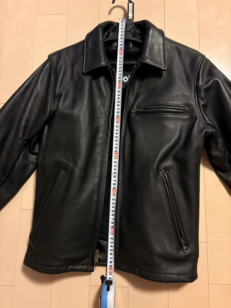 最終値下げショット　シングルライダース　黒　本革　サイズ 36