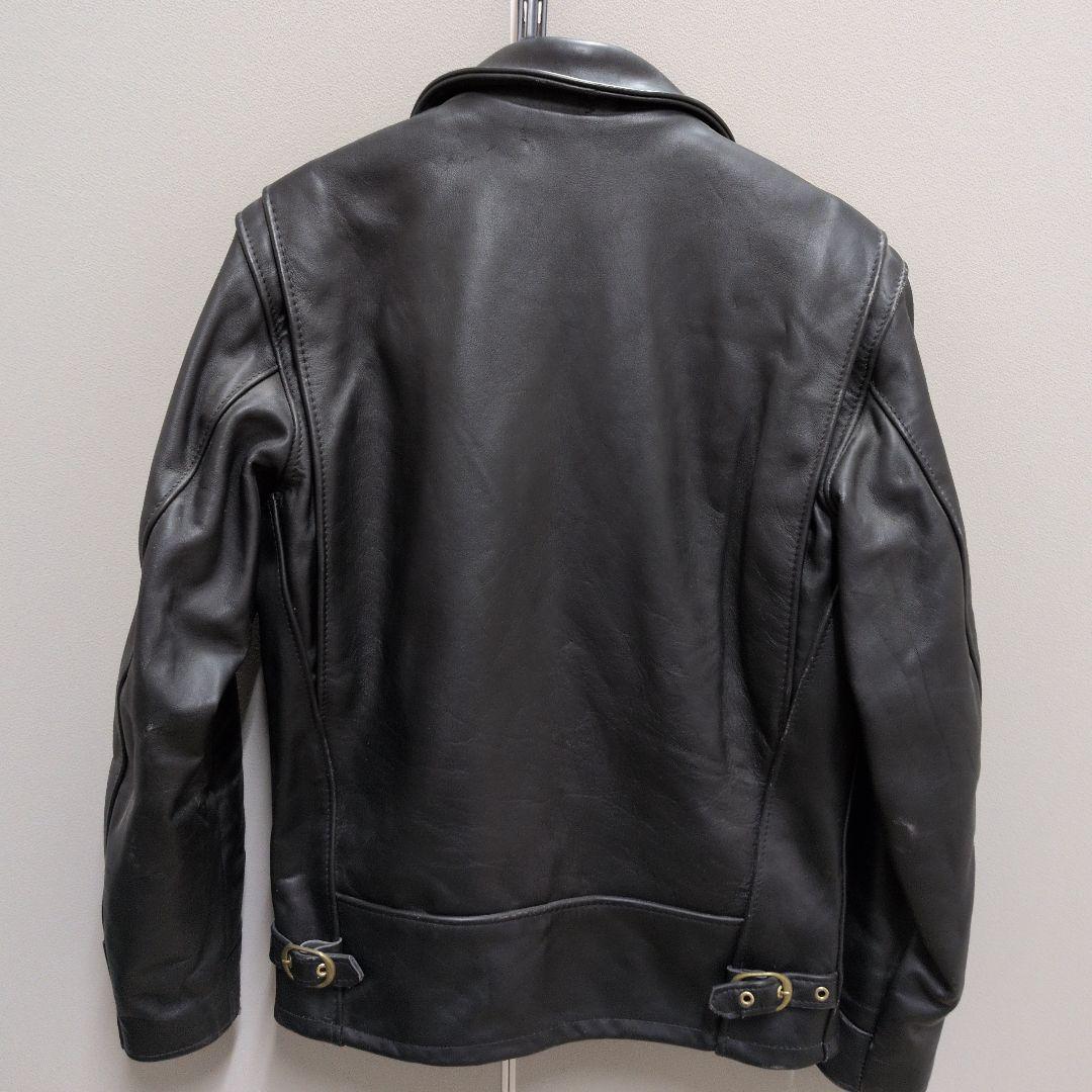 最終値下げショット　シングルライダース　黒　本革　サイズ 36