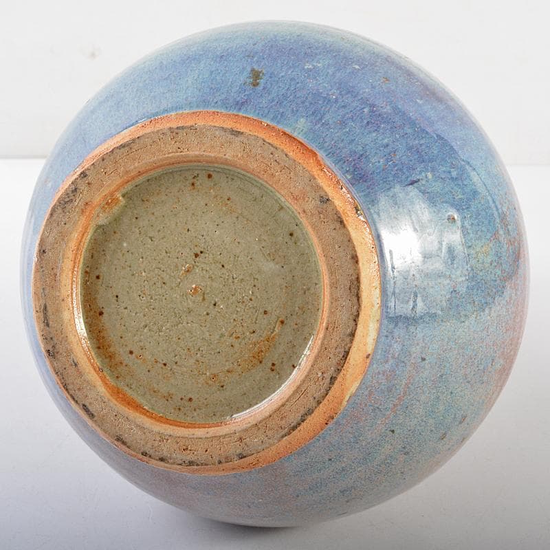 中国　海鼠釉　窯変　長顎瓶　N　R5927B