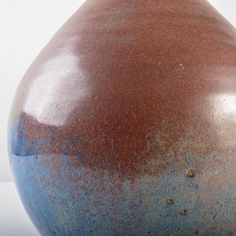 中国　海鼠釉　窯変　長顎瓶　N　R5927B