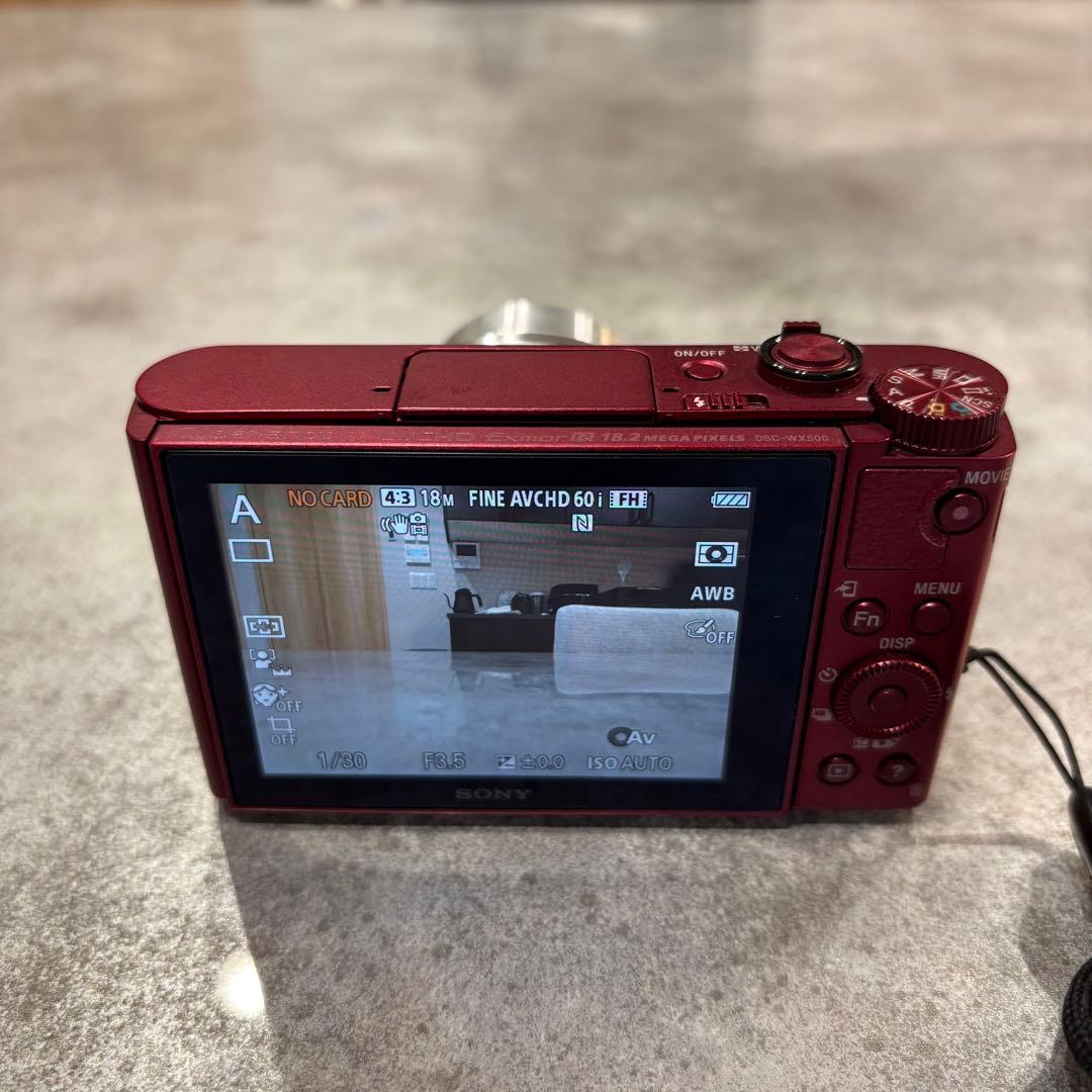 SONY DSC-WX500 レッド コンパクトデジタルカメラ