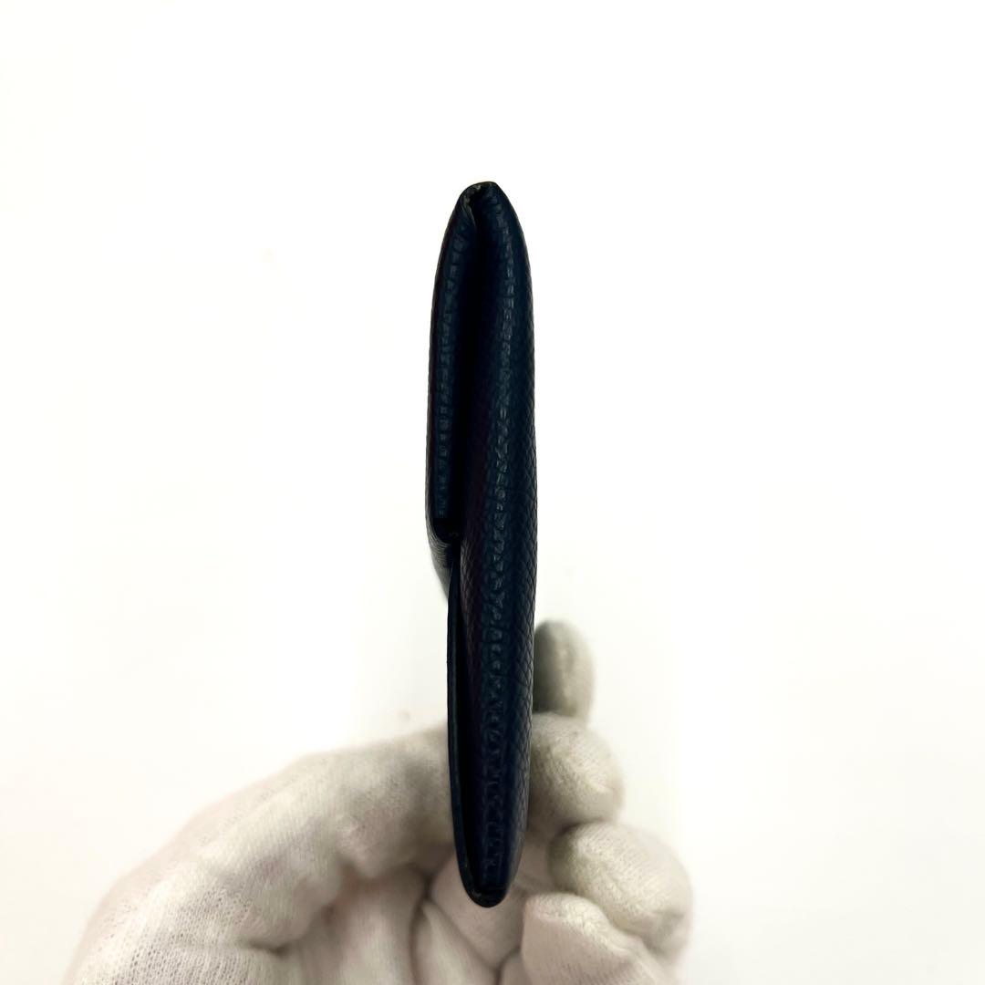 【極稀少】エルメス バスティア ヴェルソ ケース 財布 バイカラー 紺×灰