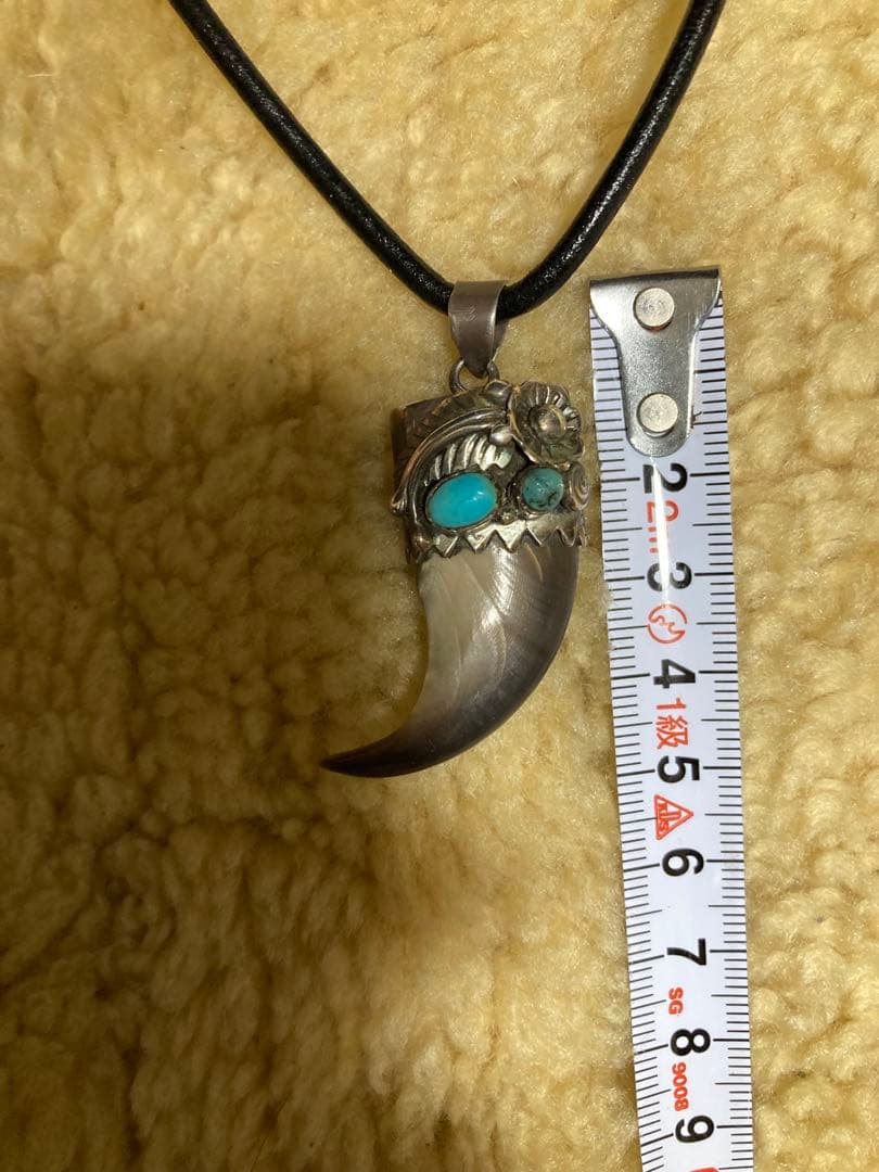 トルコ石付きシルバー925 ペンダント　インディアンジュエリー