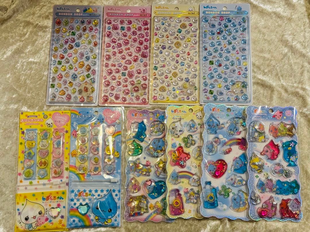新品正規品10枚セット　しずくちゃん　ボンボンドロップミニ　ウォーター　おはじき