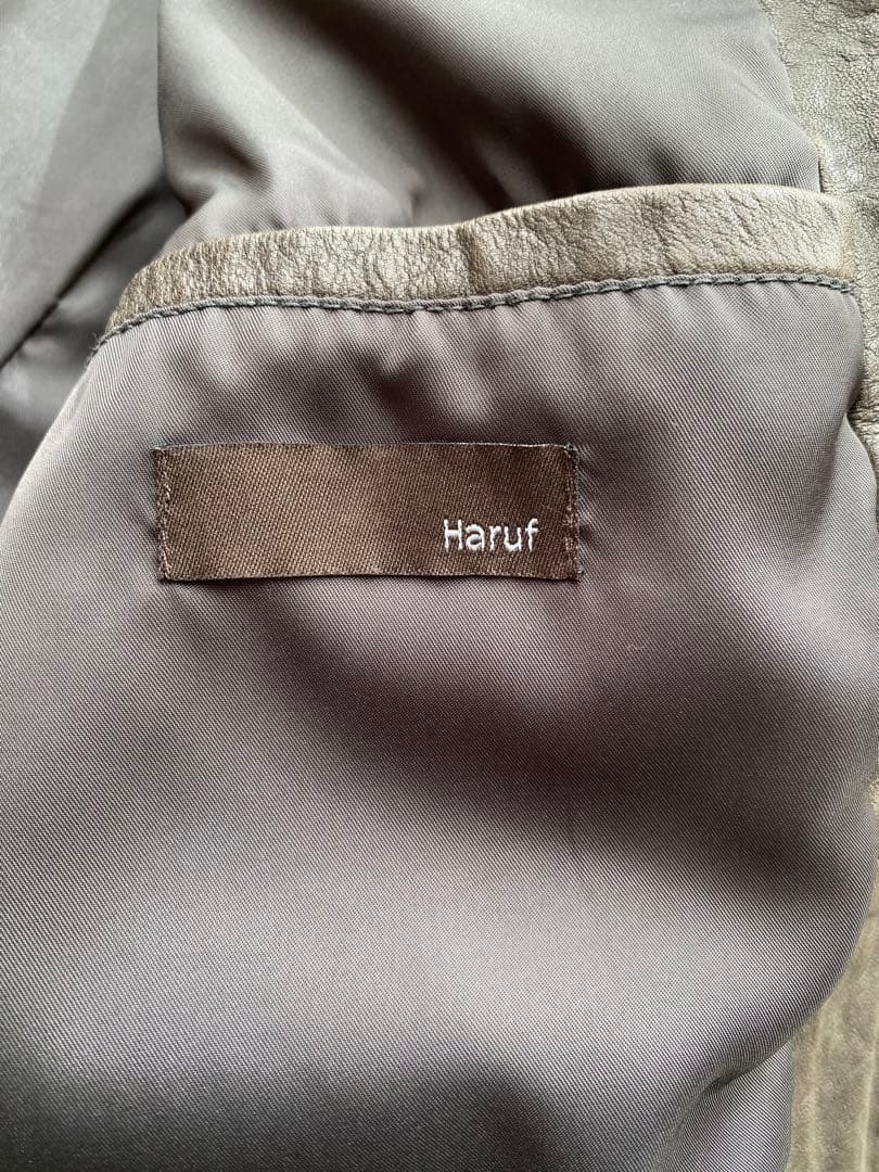 メンズ　ライダース　ハルフ　羊革　美品