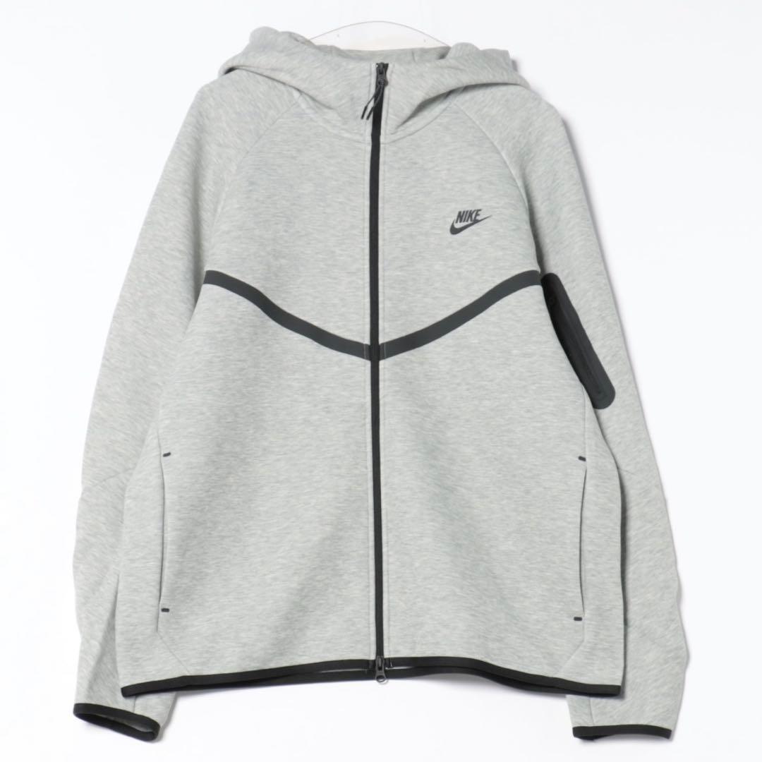 ナイキ テックフリース パーカー フルジップ グレー S