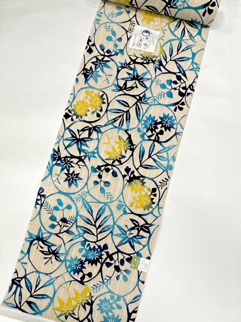 竺仙 美しいキモノ　 ワイドサイズ　綿紬 本染め 注染染め 浴衣反物 宮舘涼太