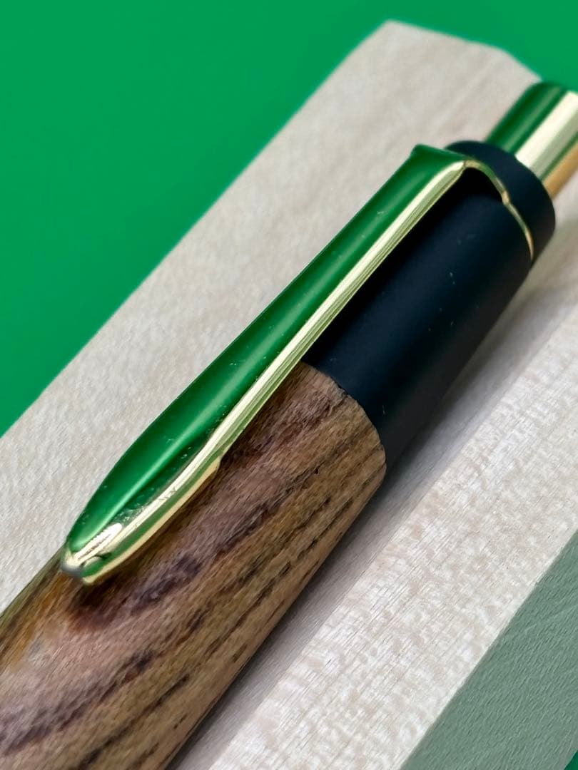 野原工芸　新型　旧クリップ　シャープペン　けやき　欅　ゴールド