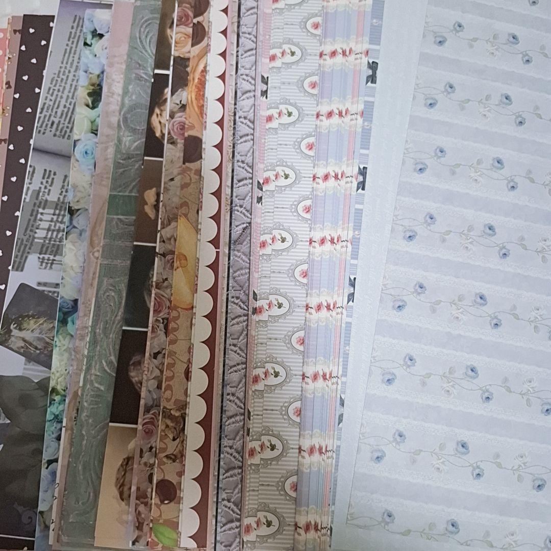 デザインペーパー　まとめ売り　1000枚以上　コラージュ　素材　ハンドメイド