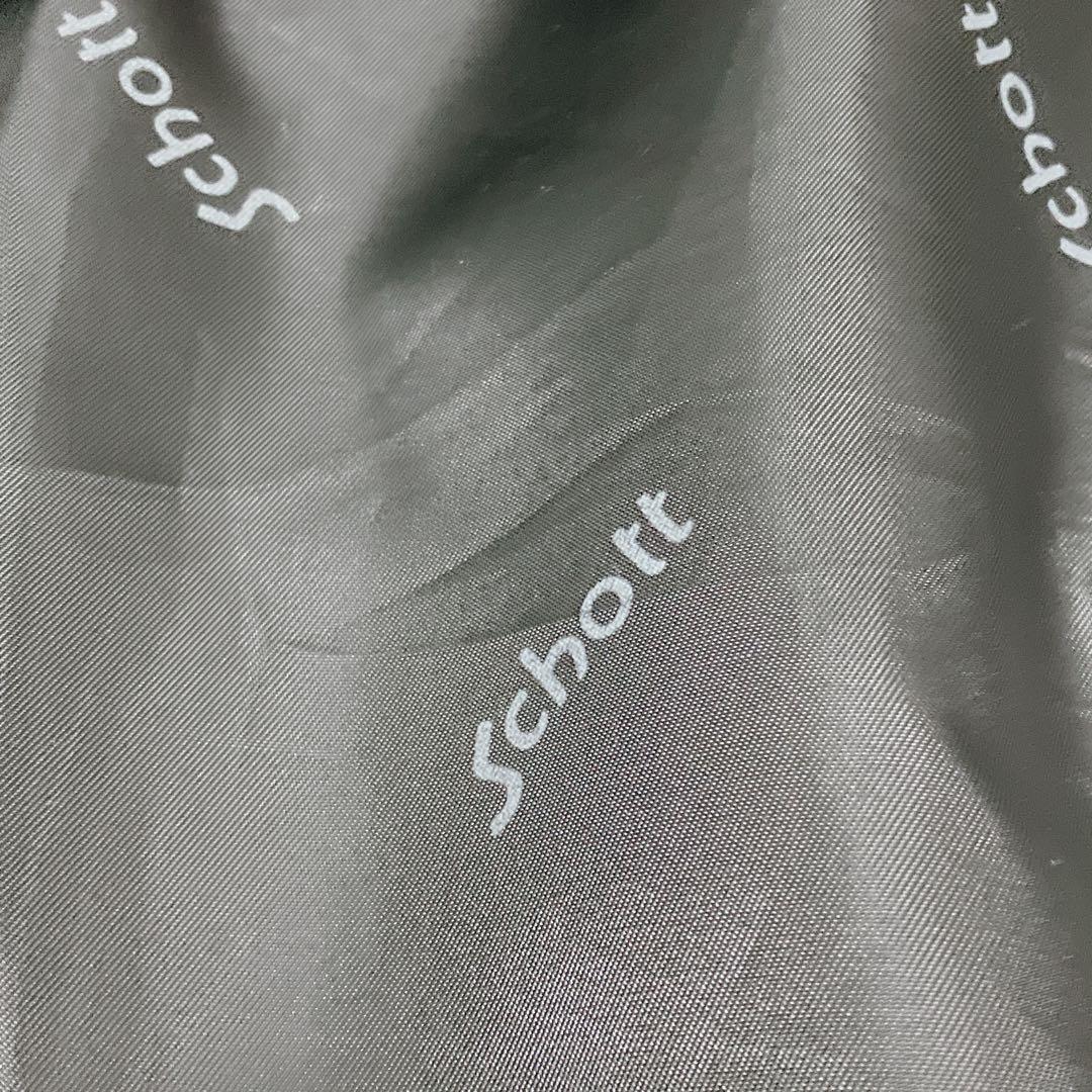 【米国製】schott ライダースジャケット シングル 2way 黒 本革 ボア