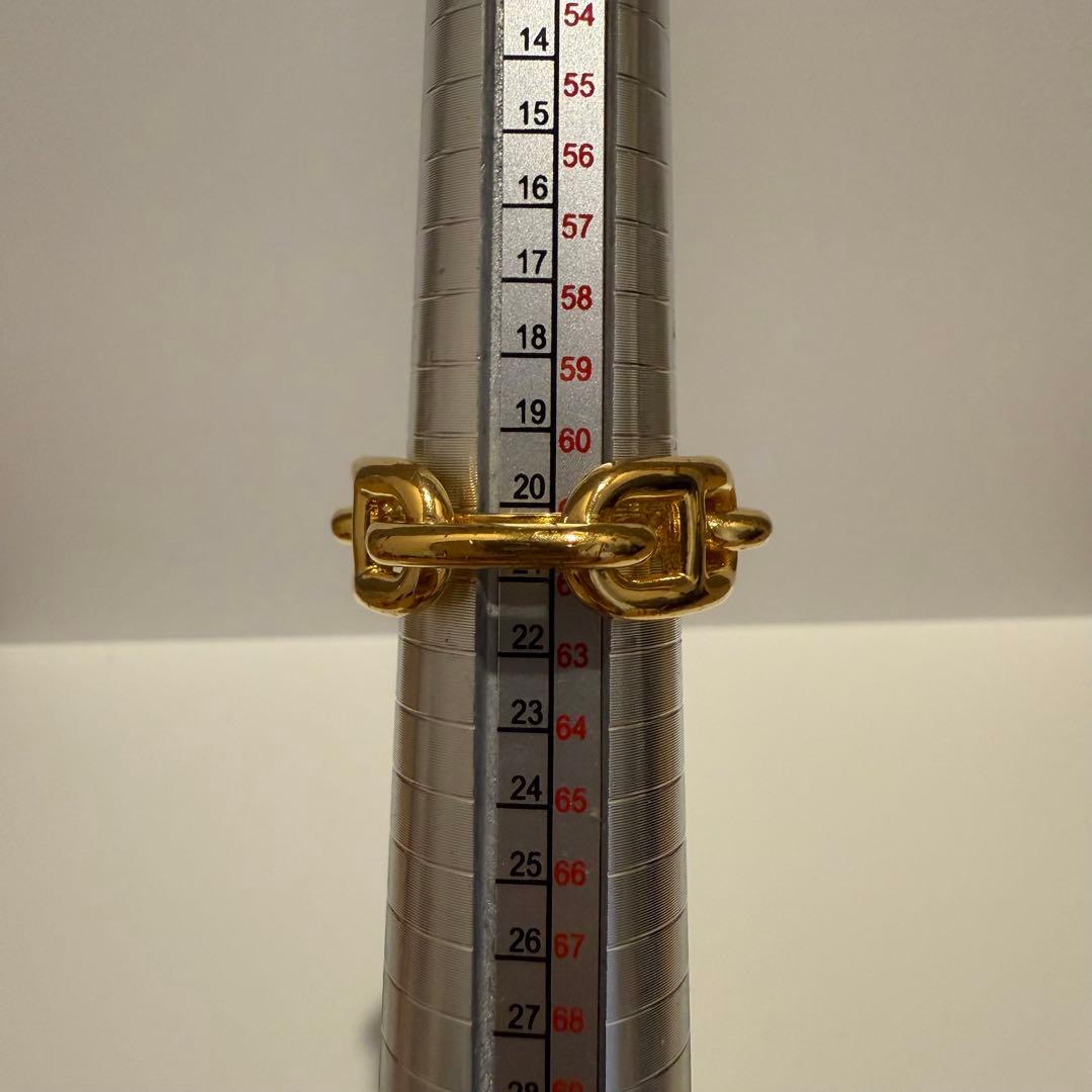 HERMES シェーヌダンクル スカーフリング 　ゴールド エルメス