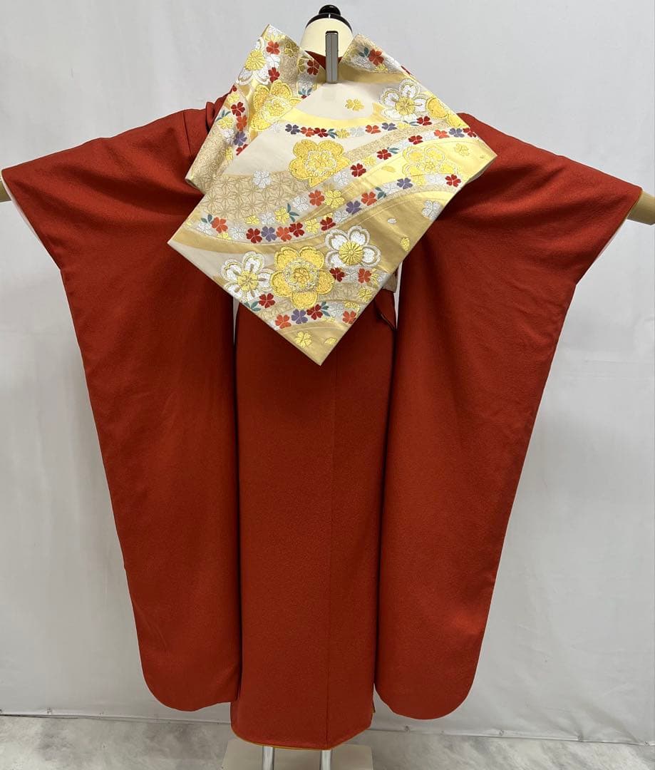 色無地　振り袖　フルセット　長襦袢　成人式　パーティー　袋帯　小物付　675