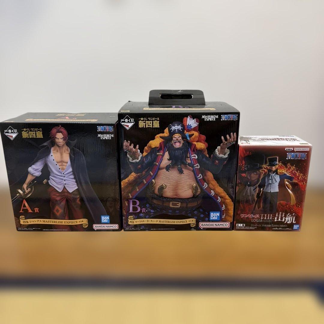 一番くじ新四皇シャンクス　黒ひげ　 ワンピース　THE出航　サボ