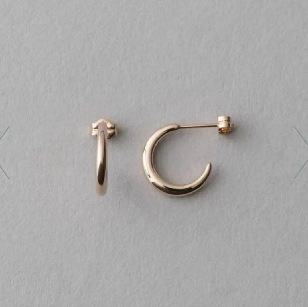 ete ONLINE Limited クレセントムーン ピアス　ピンクゴールド