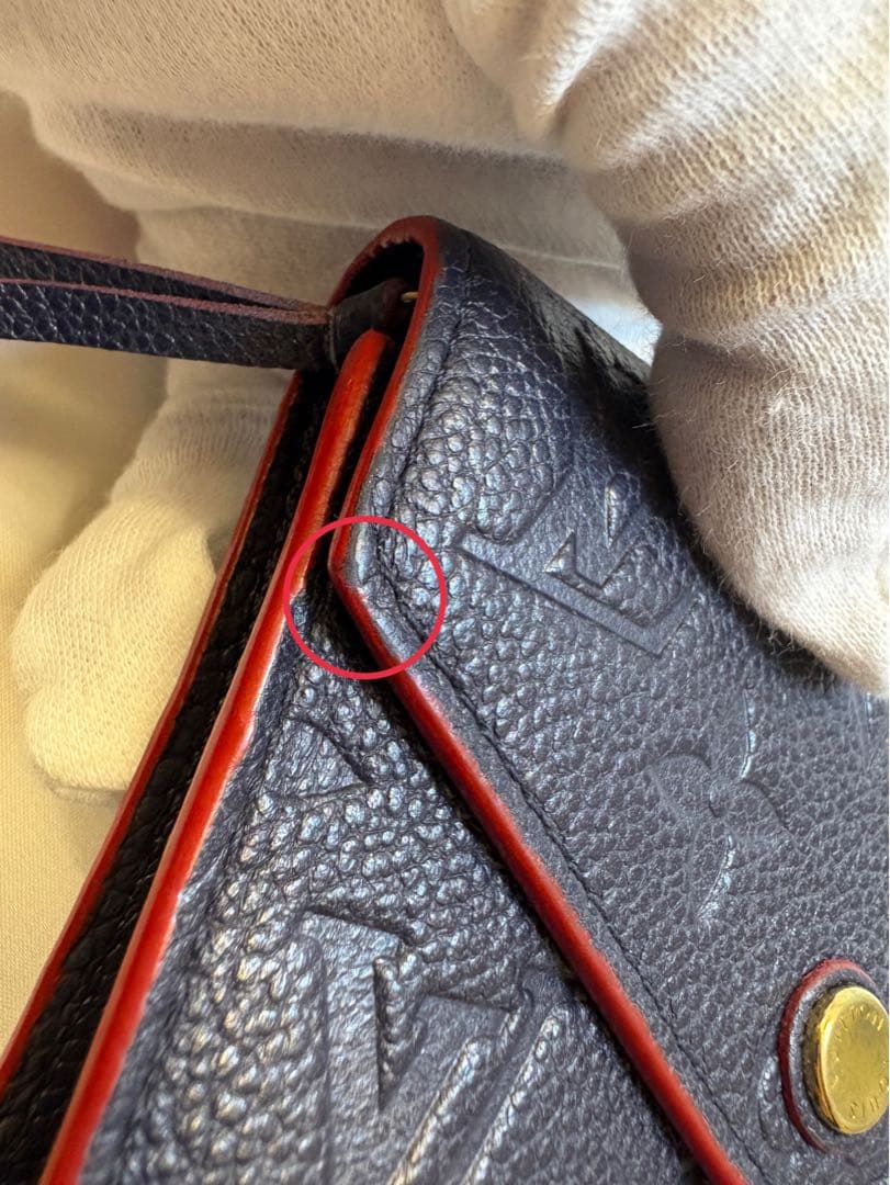 ルイヴィトンモノグラムアンプラント ポルトフォイユ ゾエ 三つ折り財布 RFID