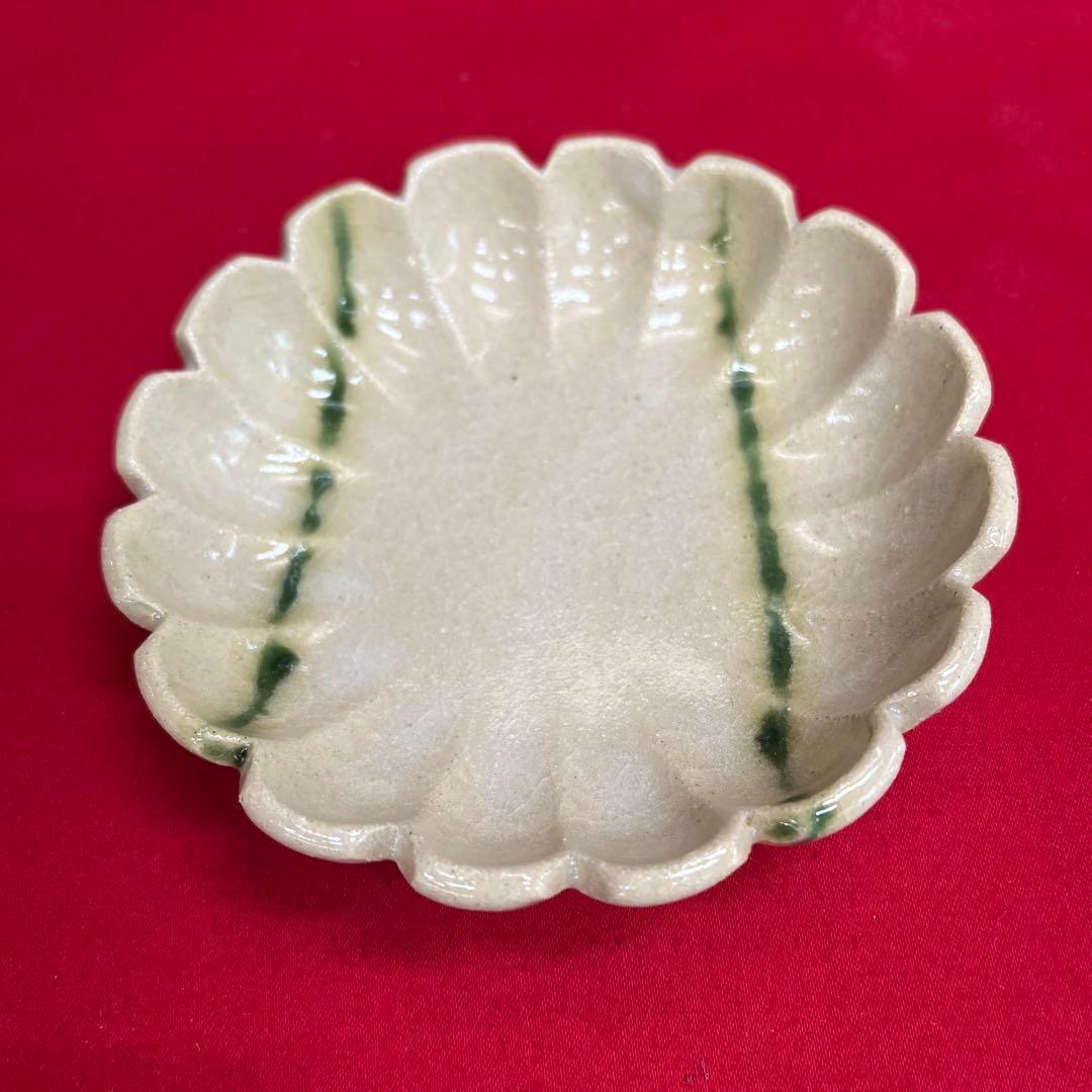 織部　菊小皿　銘々皿　大島久興　5枚