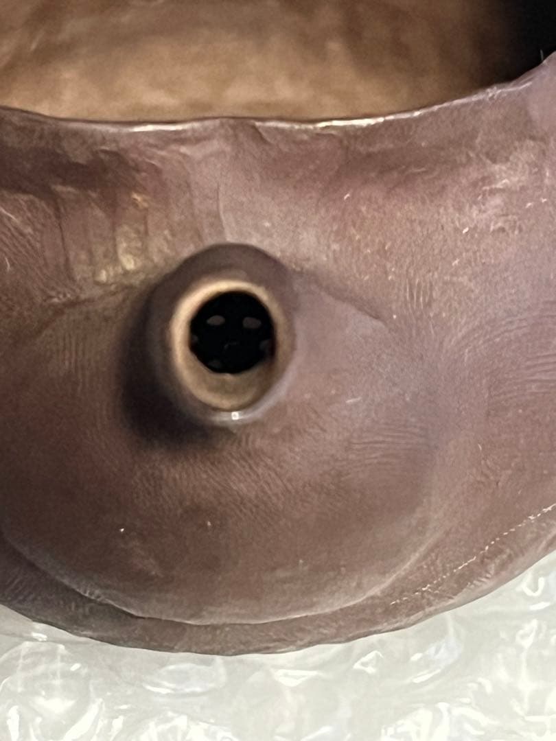 急須　紫泥　透彫　萬古焼　春山