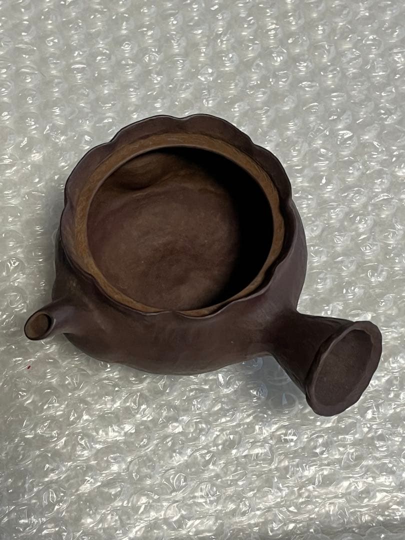 急須　紫泥　透彫　萬古焼　春山