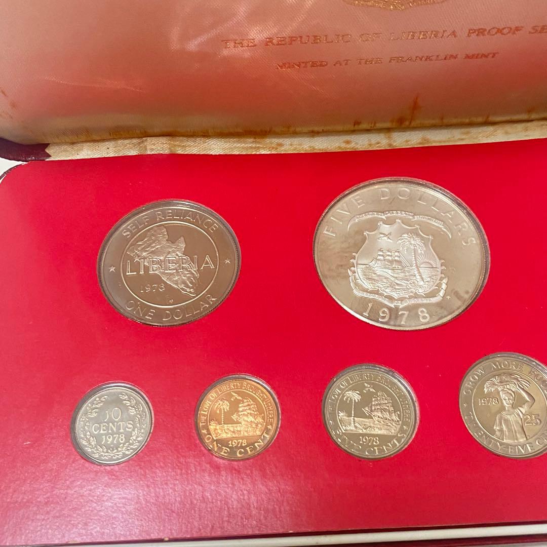 1978年 リベリア共和国 プルーフ セット フランクリン・ミント
