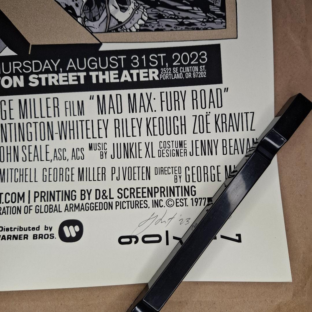 ●250枚限定 マッドマックス 怒りのデスロード シルクスクリーン ミニポスター