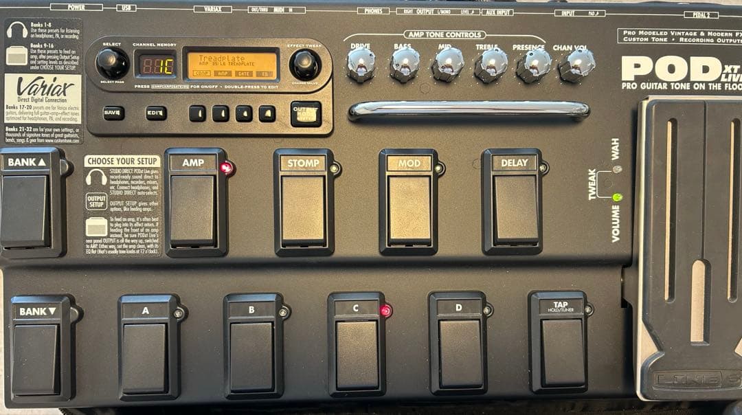 Line6 POD XT LIVE エフェクター、アンプシュミレータ