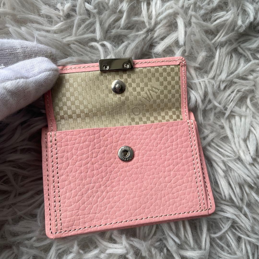 【極美品】ワコウ 三つ折り財布 パステルピンク