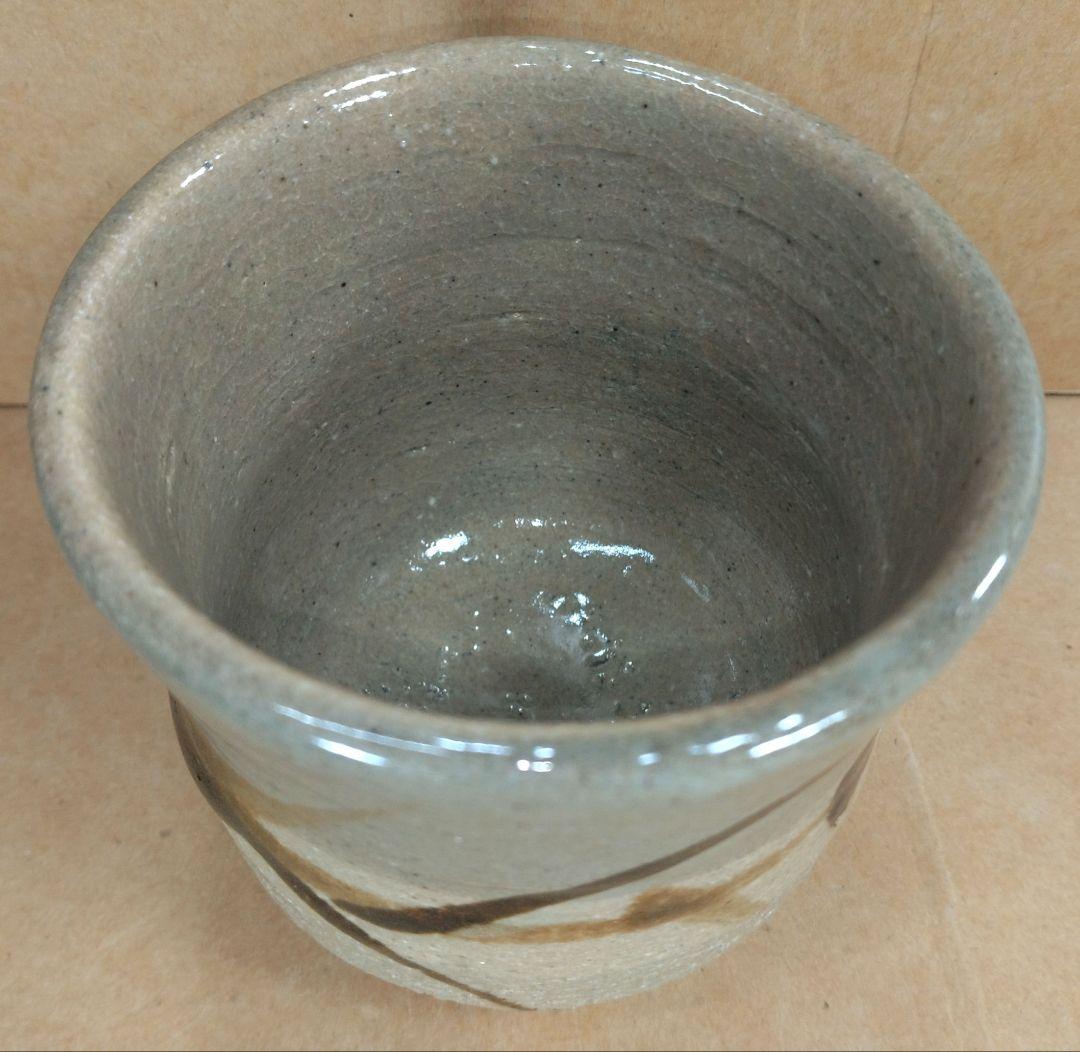 【本物保証】濱田庄司 湯呑(地掛黍花文）共箱 美品 人間国宝 益子焼 民藝 紐茶