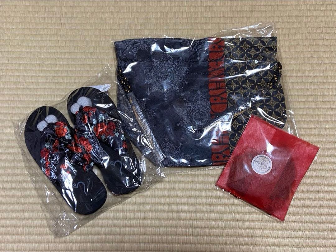 HYDE 和柄3点セット　サンダル　マスク　巾着