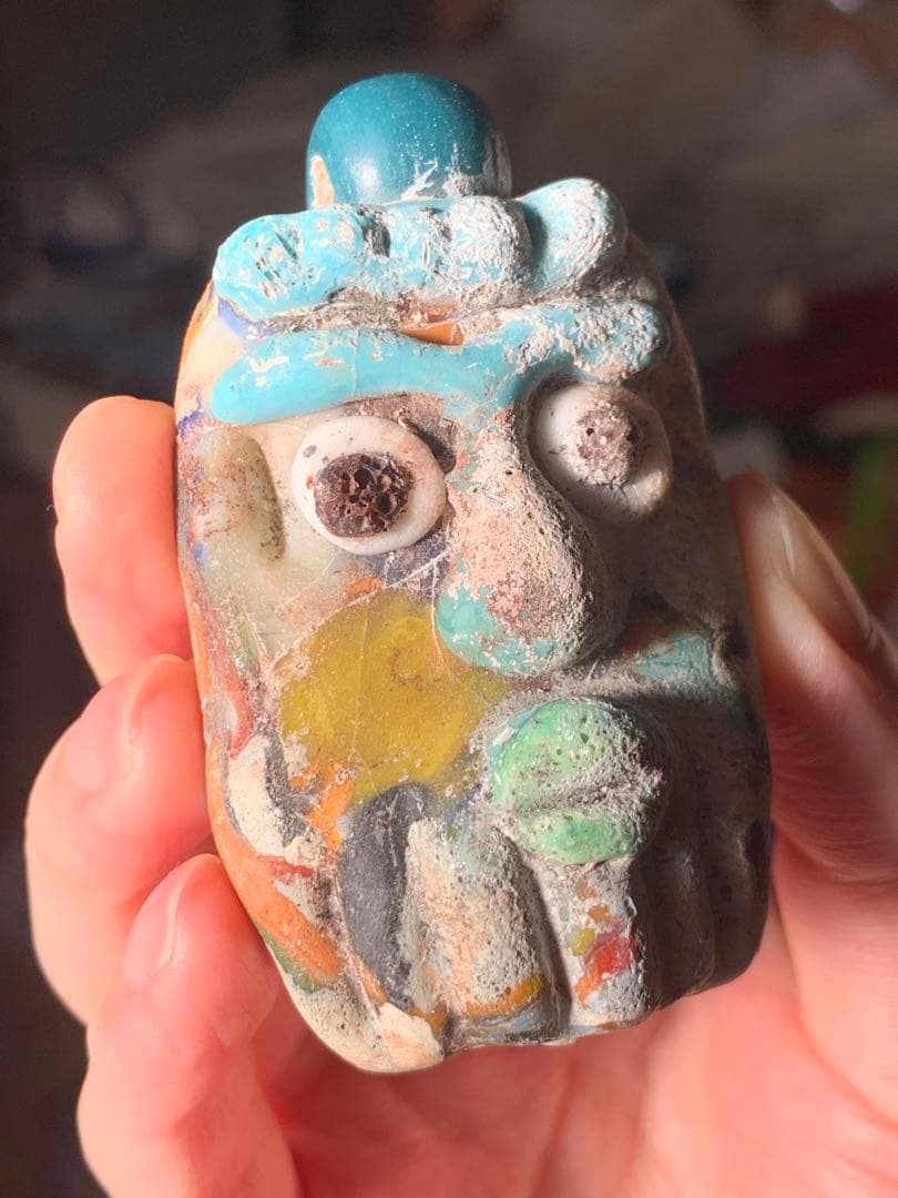 紀元前1500年頃フェニキアビーズ　ローマンガラス　とんぼ玉　出土品　根付　石器