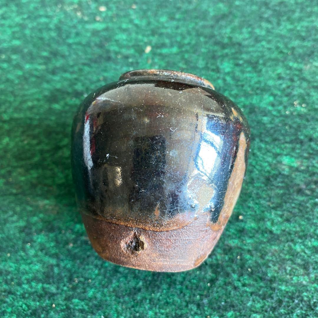 偕楽園焼の茶壷　箱付き