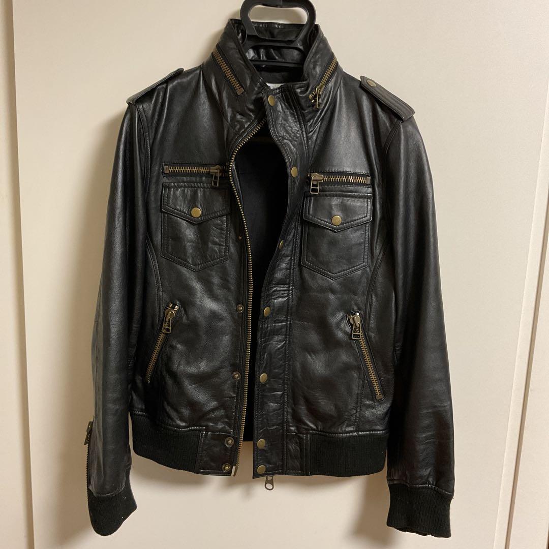 スポーツジャケット　トラッカージャケット　シングルライダース　レザーGジャン