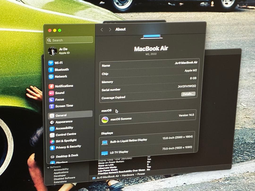 MacBookAir M2 8GB 256GB 13インチ　スペースグレー