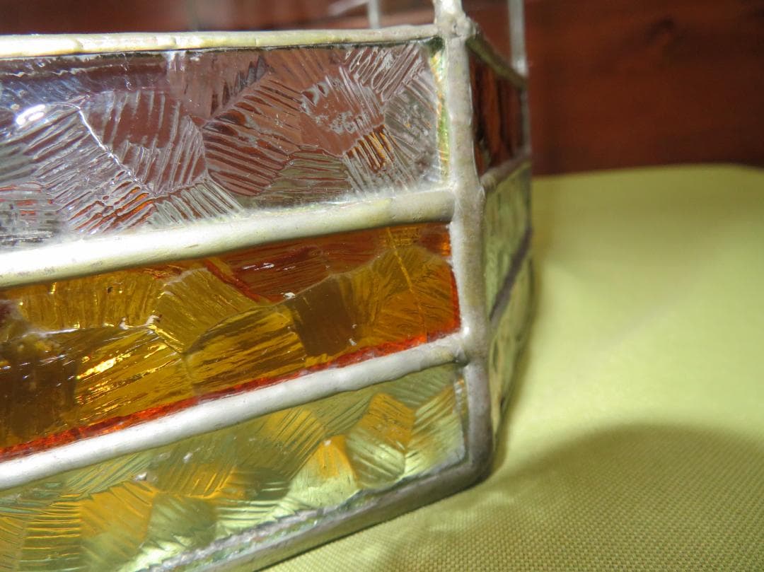 ◆ステンドグラス　テラリウム（　約23cm×約40cm）◆