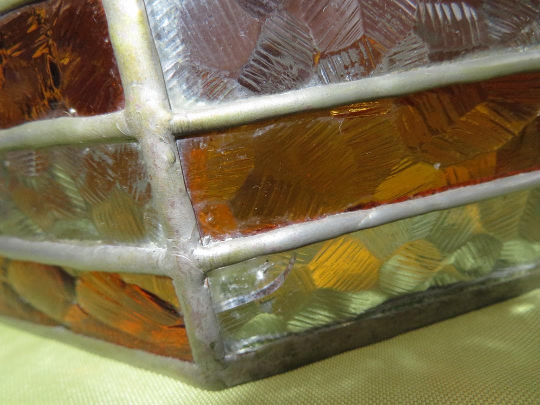 ◆ステンドグラス　テラリウム（　約23cm×約40cm）◆