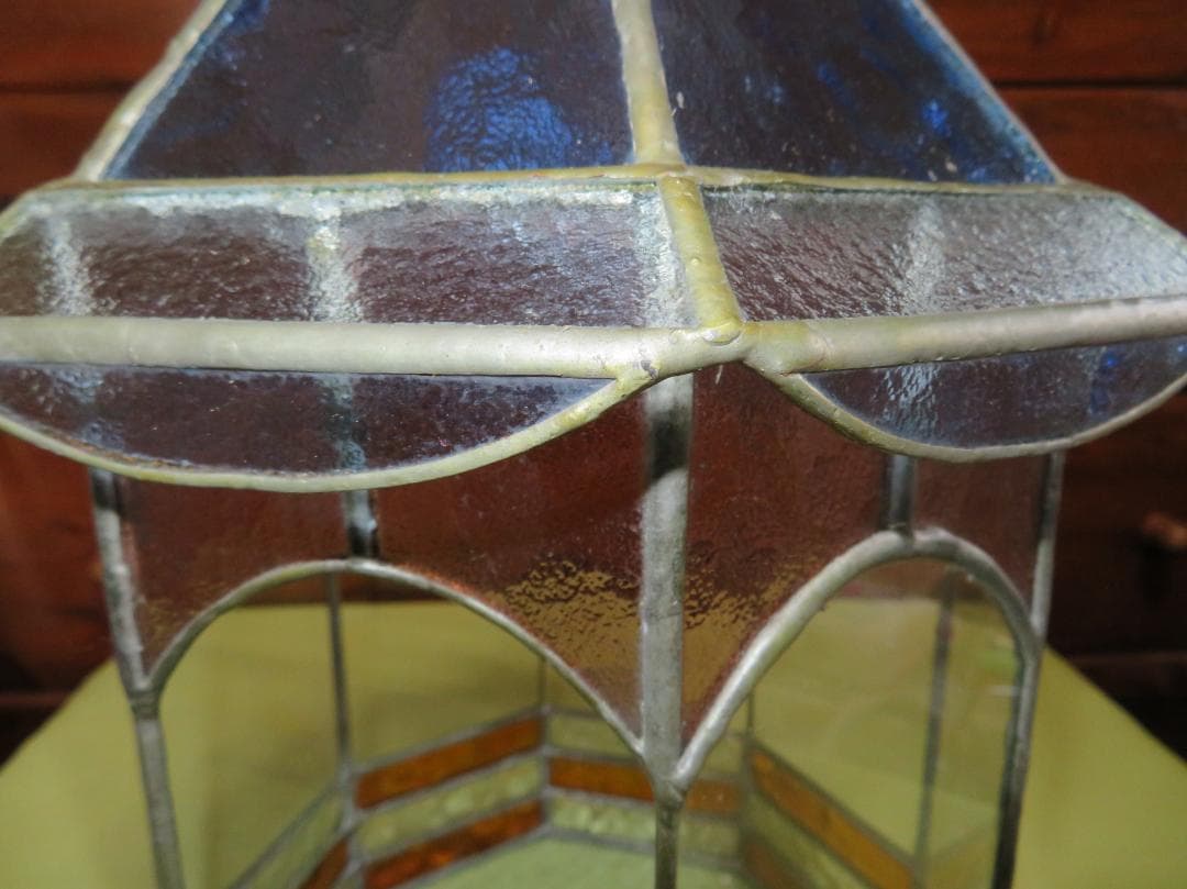 ◆ステンドグラス　テラリウム（　約23cm×約40cm）◆