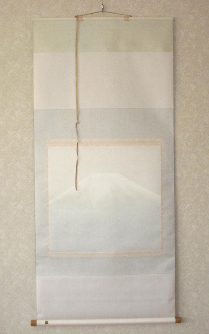 【特価軸】掛け軸 掛軸　富士◆稲垣雅彦 尺八横 (真筆・新品) 共箱・タトウ箱付