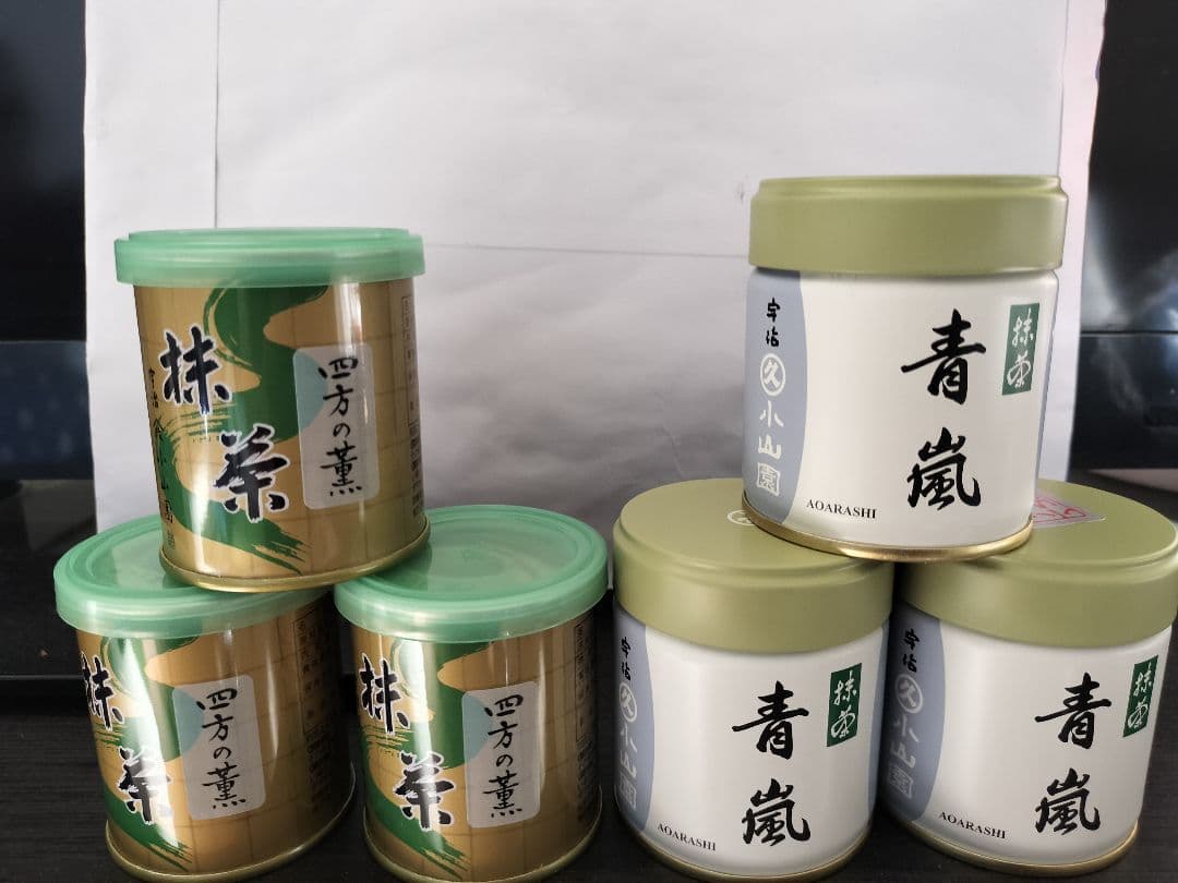 【京都宇治】山政小山園抹茶 四方の薫30g x 3缶 丸久小山園青嵐40g×3缶