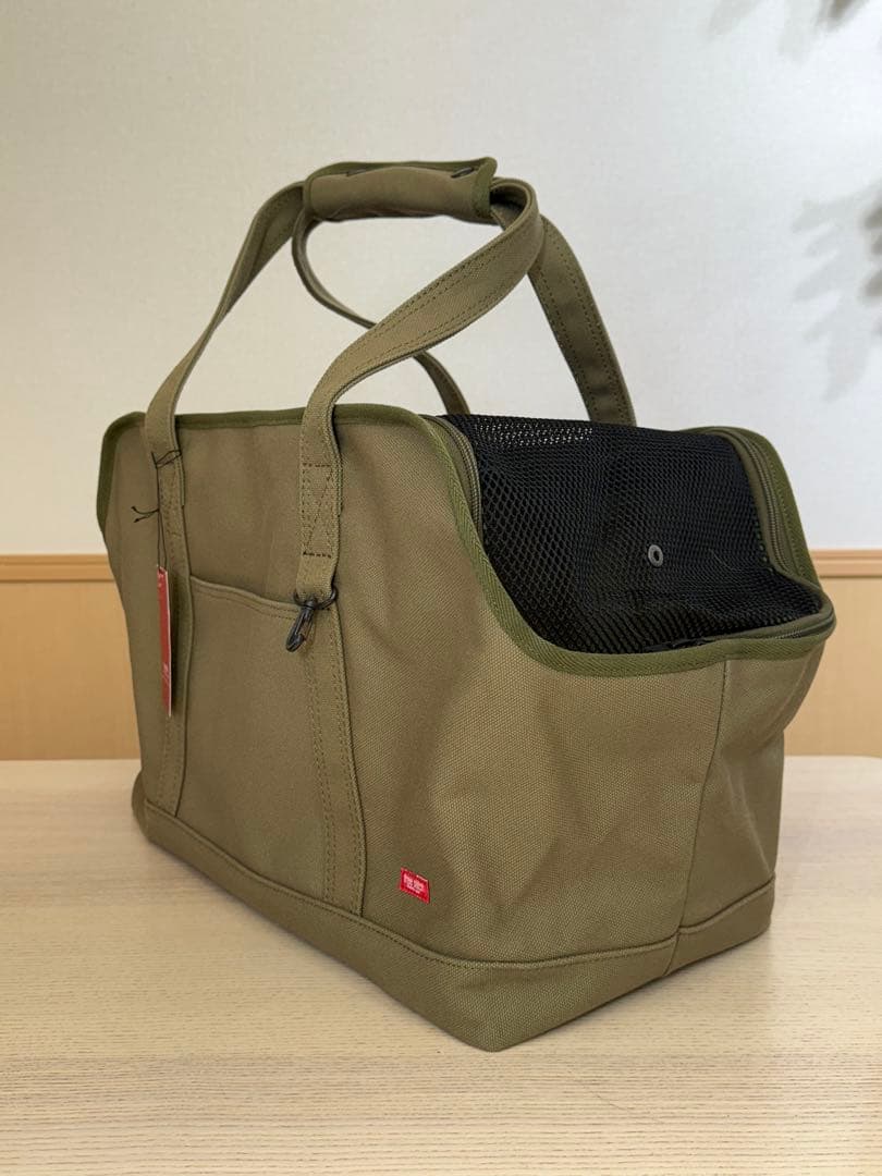 free stitch スクエアトート カーキ Lサイズ ペット用キャリーバッグ