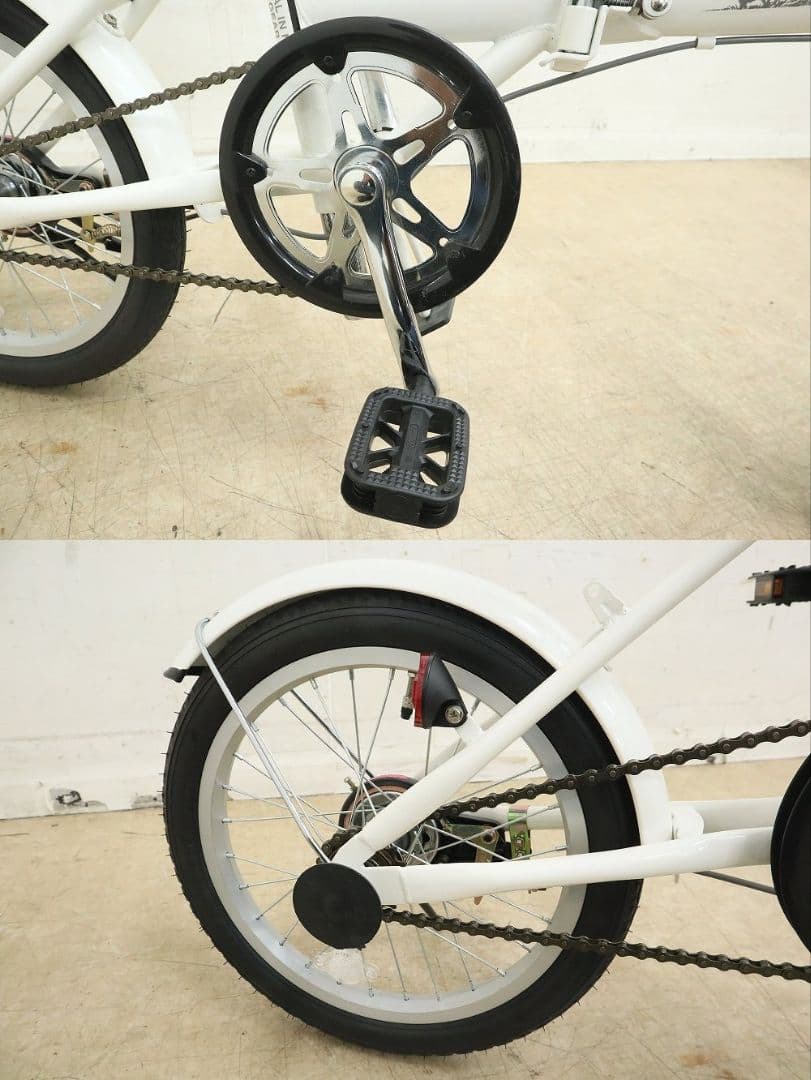 未使用保管品！CAPTAIN STAG 16インチ折り畳み自転車・ホワイト