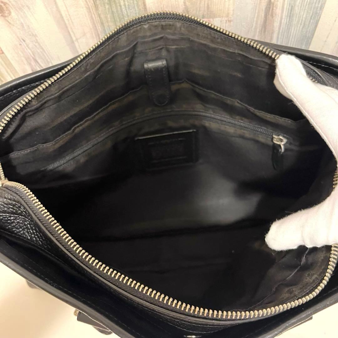 COACH コーチ ビジネスバッグ オールレザー ブリーフケース メンズ 黒 革