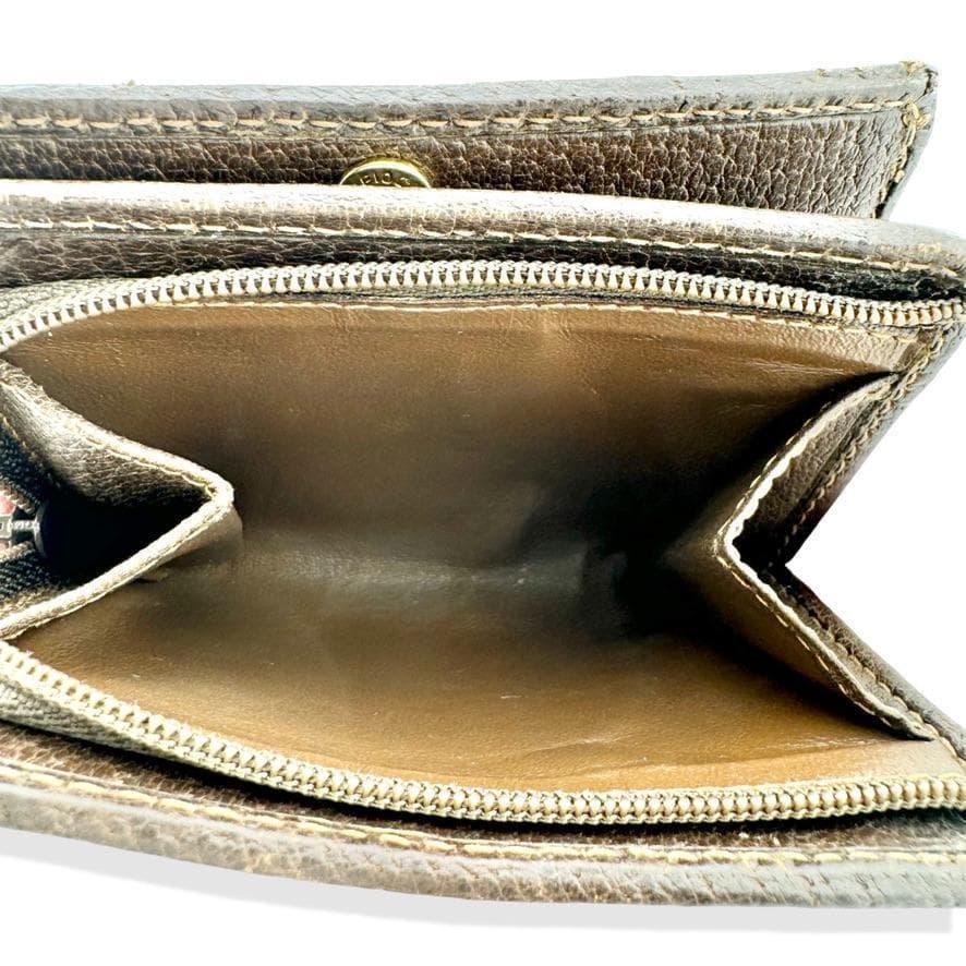 激レア　オールドグッチ　 Gucci 　財布　総柄　2つ折ミニ財布　小銭入れ有