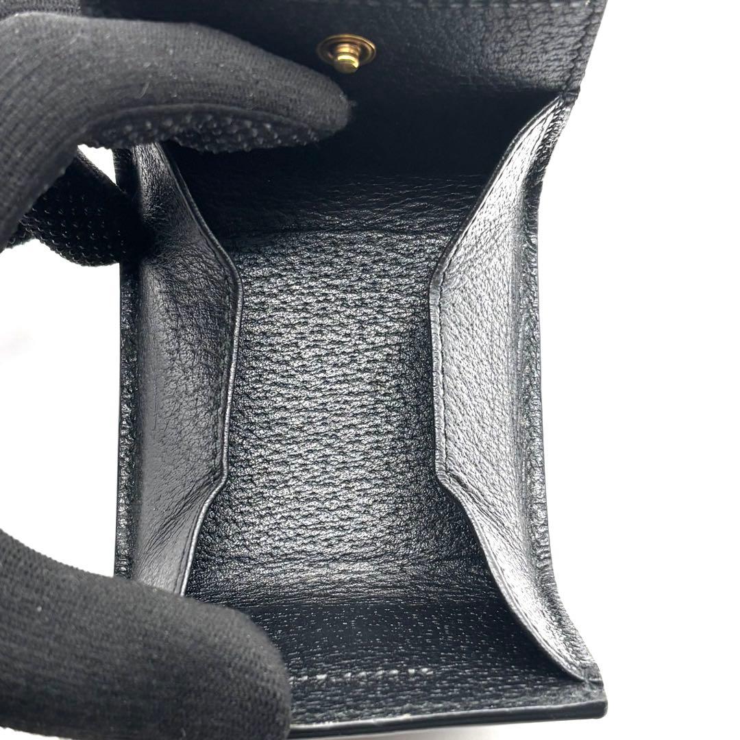 美品 グッチ ケース マーモント GG ゴールド ブラック レザー