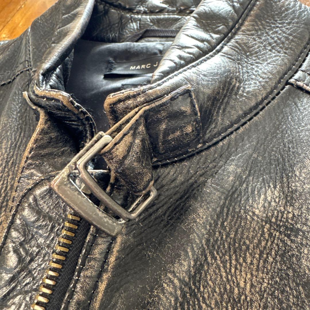 メ*ン様 【美品】マークジェイコブス　レザー　ライダース ヴィンテージ加工　Sサ