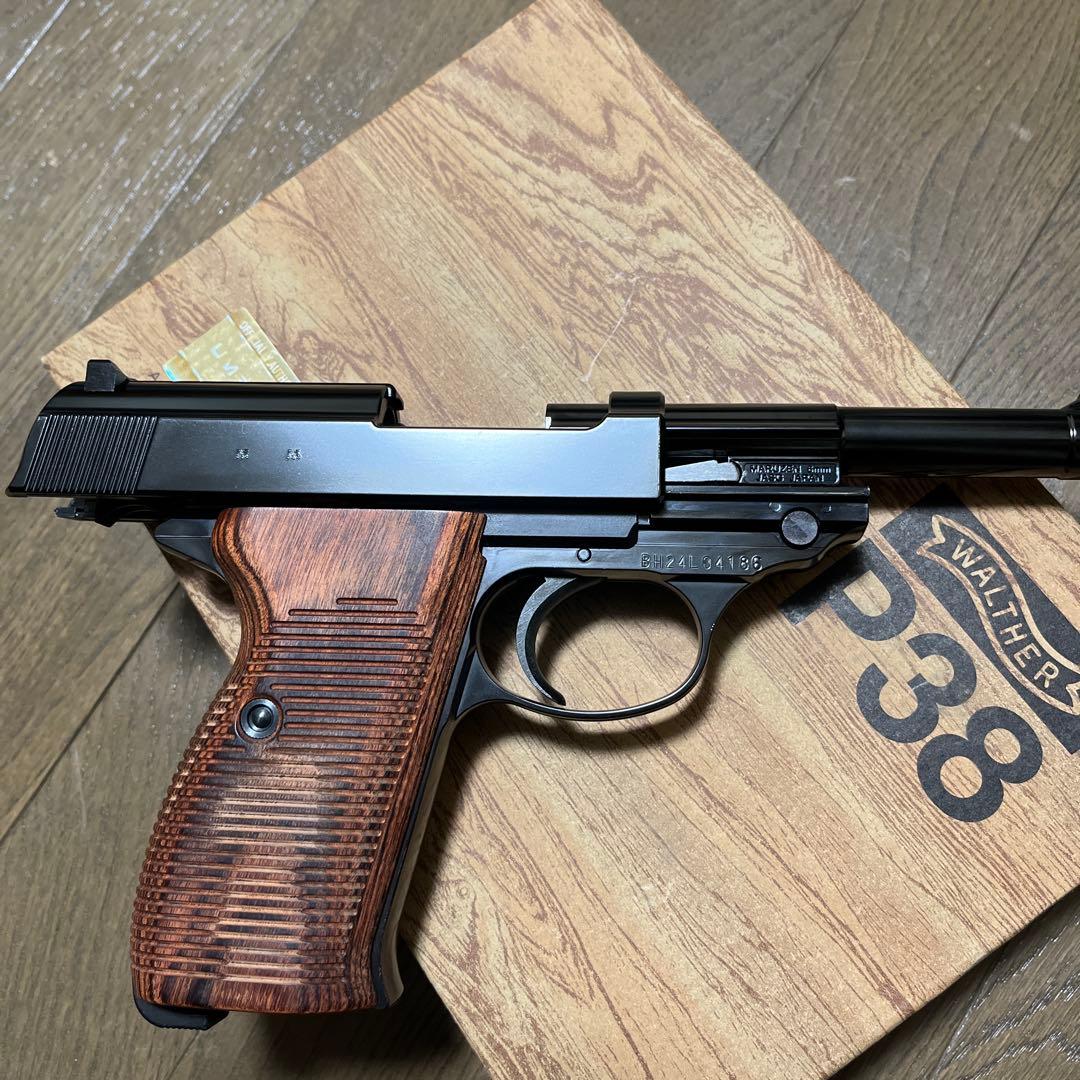 マルゼン ワルサー P38 ブラックメタル　木グリ付