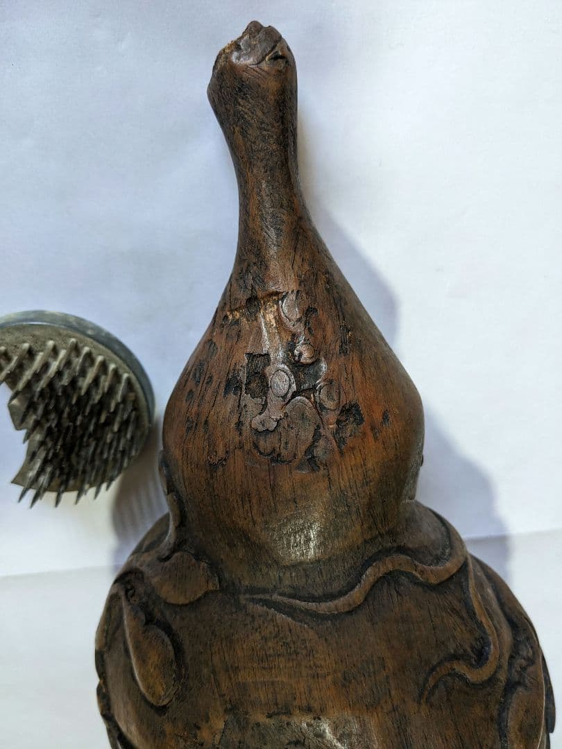 ♦中国古玩 花生 花器 竹根 竹製 清時代 茶葉用道具 古美術品 置物飾り骨董品